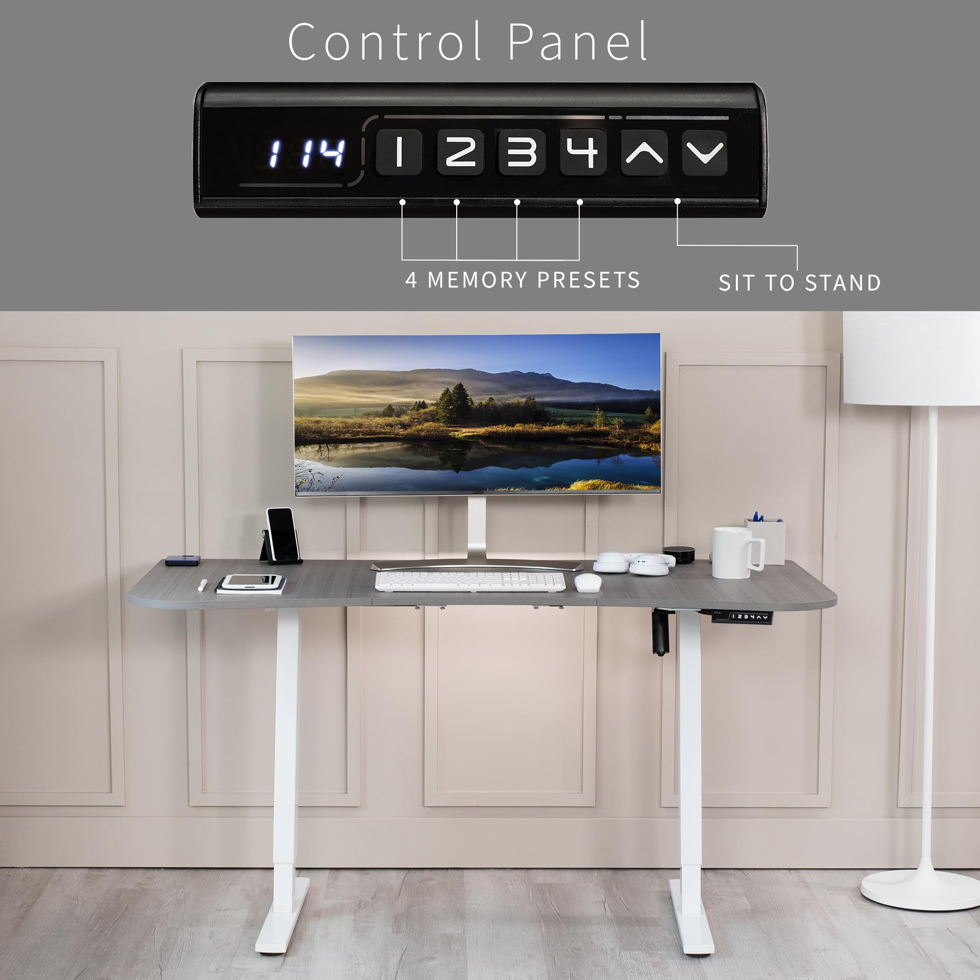 Foto 7 pulgar | Escritorio De Pie Vivo Desk-kit-1w1g Electric Memory 160x80 Cm - Venta Internacional.