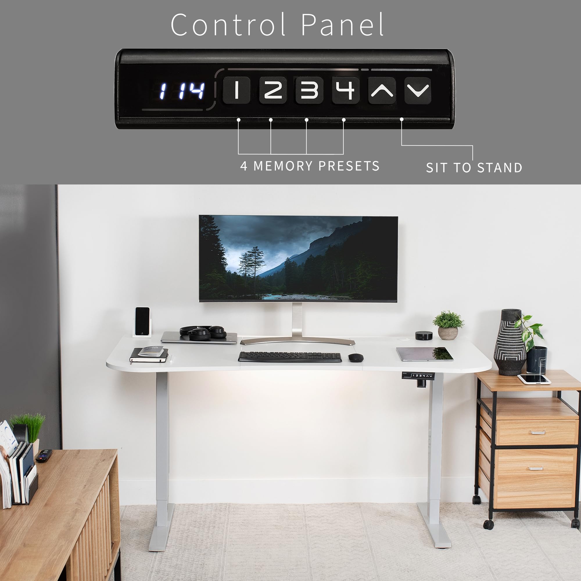 Foto 7 pulgar | Escritorio De Pie Vivo Desk-kit-1g1w Con Memoria Eléctrica 160x80 Cm - Venta Internacional.
