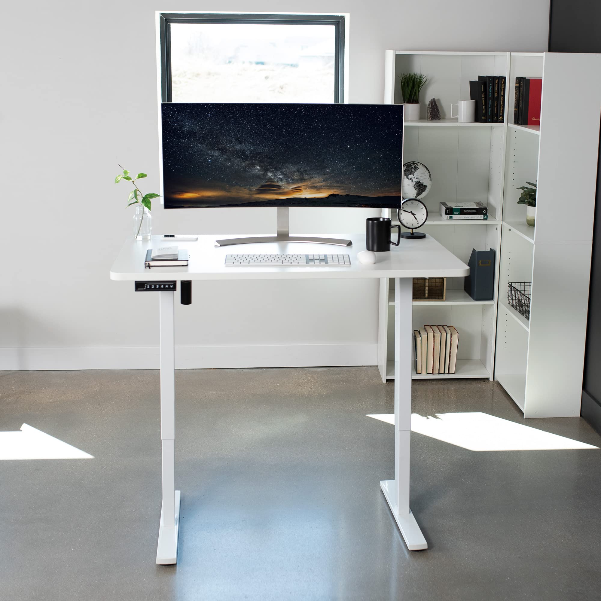 Foto 8 pulgar | Escritorio De Pie Vivo Desk-kit-1w5w Con Memoria Eléctrica, 48 X 30 Pulgadas, Color Blanco - Venta Internacional.