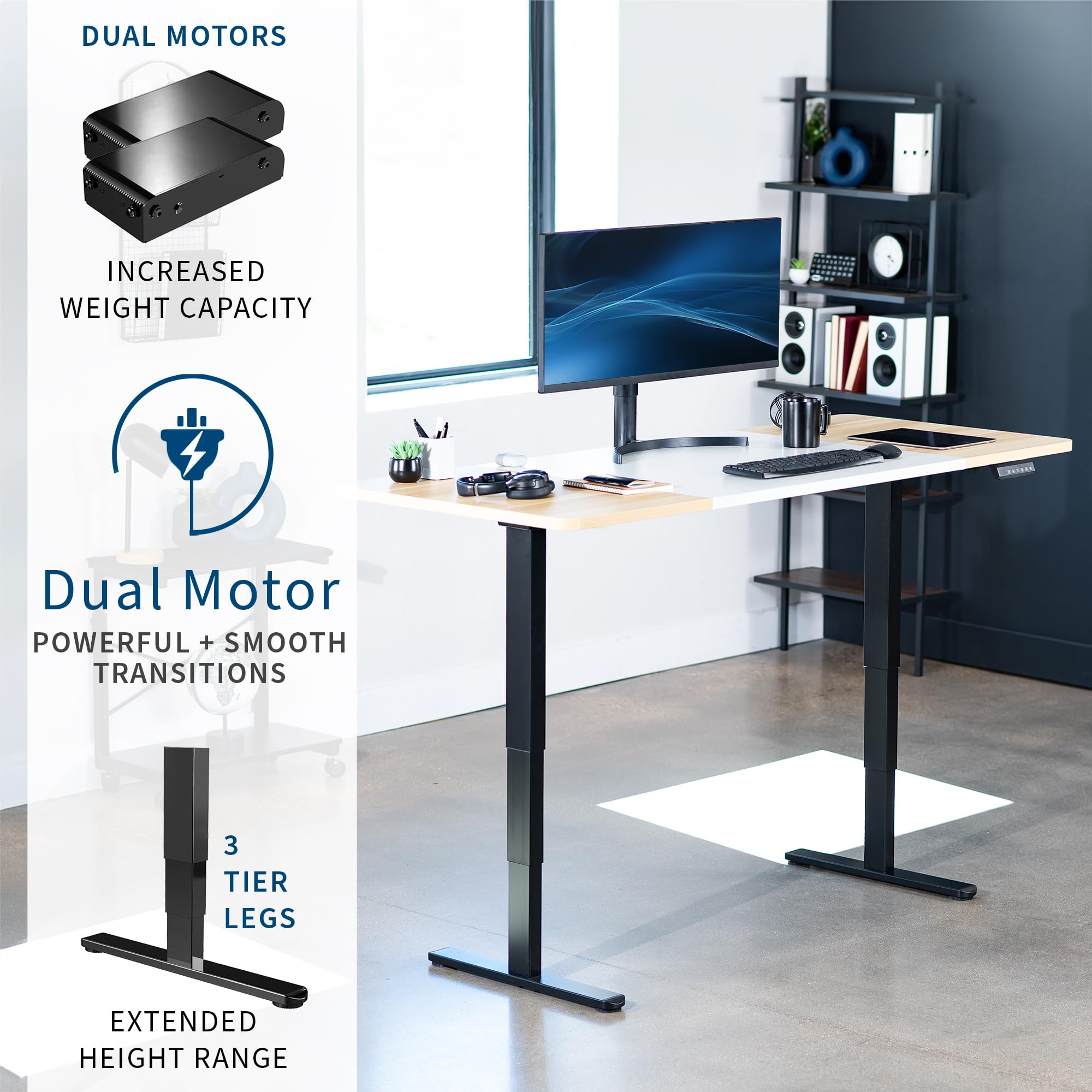 Foto 3 pulgar | Escritorio Eléctrico Vivo Desk-kit-2b7wc 180x76 Cm Blanco - Venta Internacional.