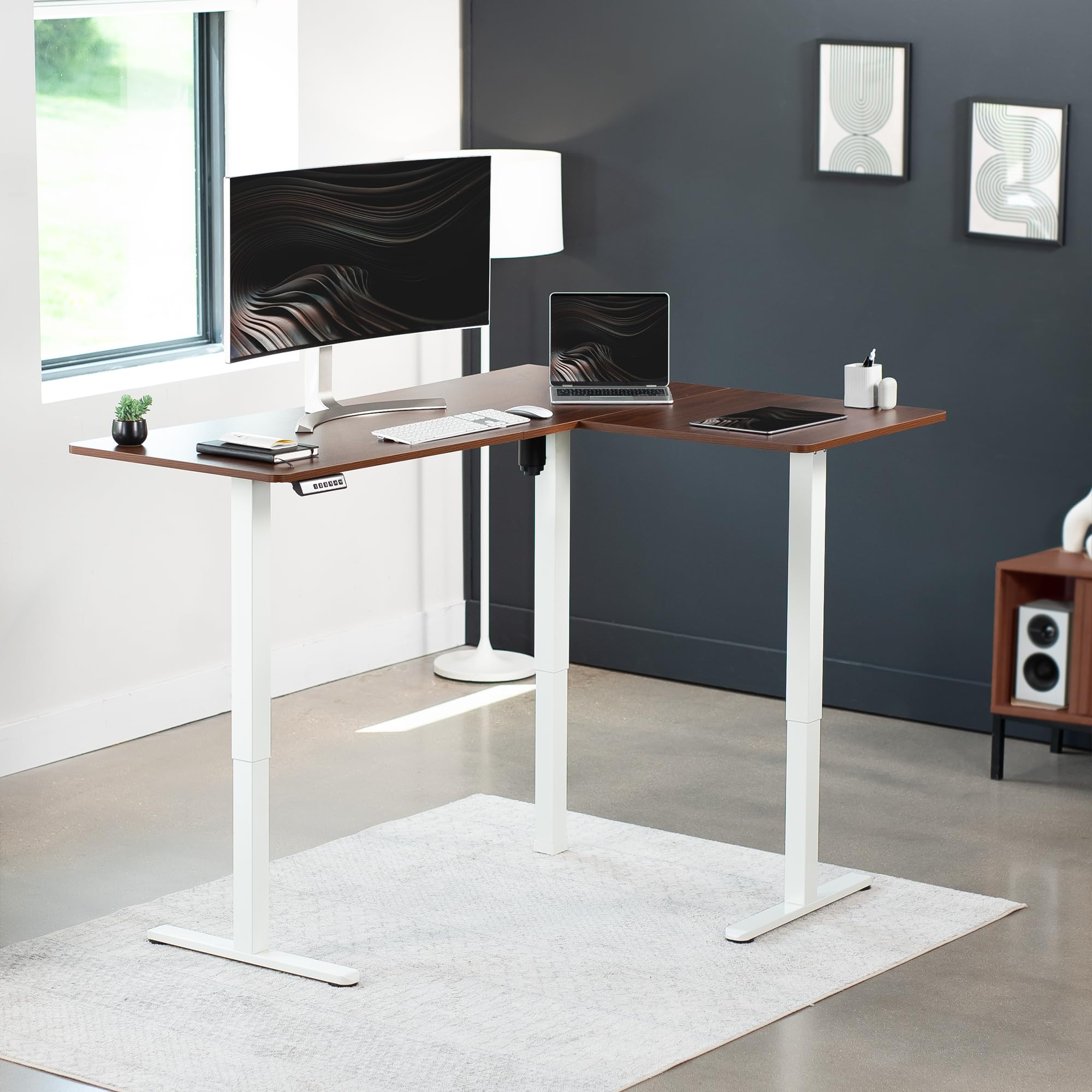 Foto 3 pulgar | Escritorio De Pie Vivo Desk-e3ctwd-47 Eléctrico En Forma De L 160x120c - Venta Internacional.