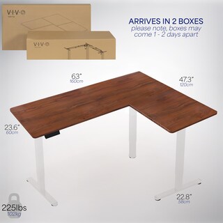 Foto 6 | Escritorio De Pie Vivo Desk-e3ctwd-47 Eléctrico En Forma De L 160x120c - Venta Internacional.
