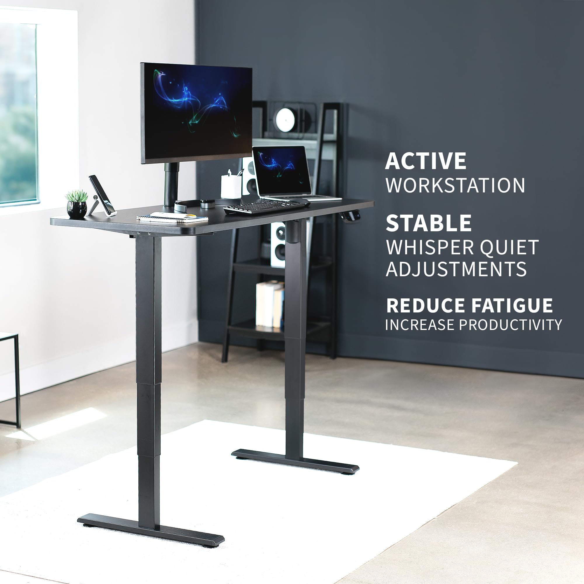 Foto 2 | Estación De Trabajo Eléctrica Con Estructura De Escritorio Vertical Vivo Desk-v102e - Venta Internacional.