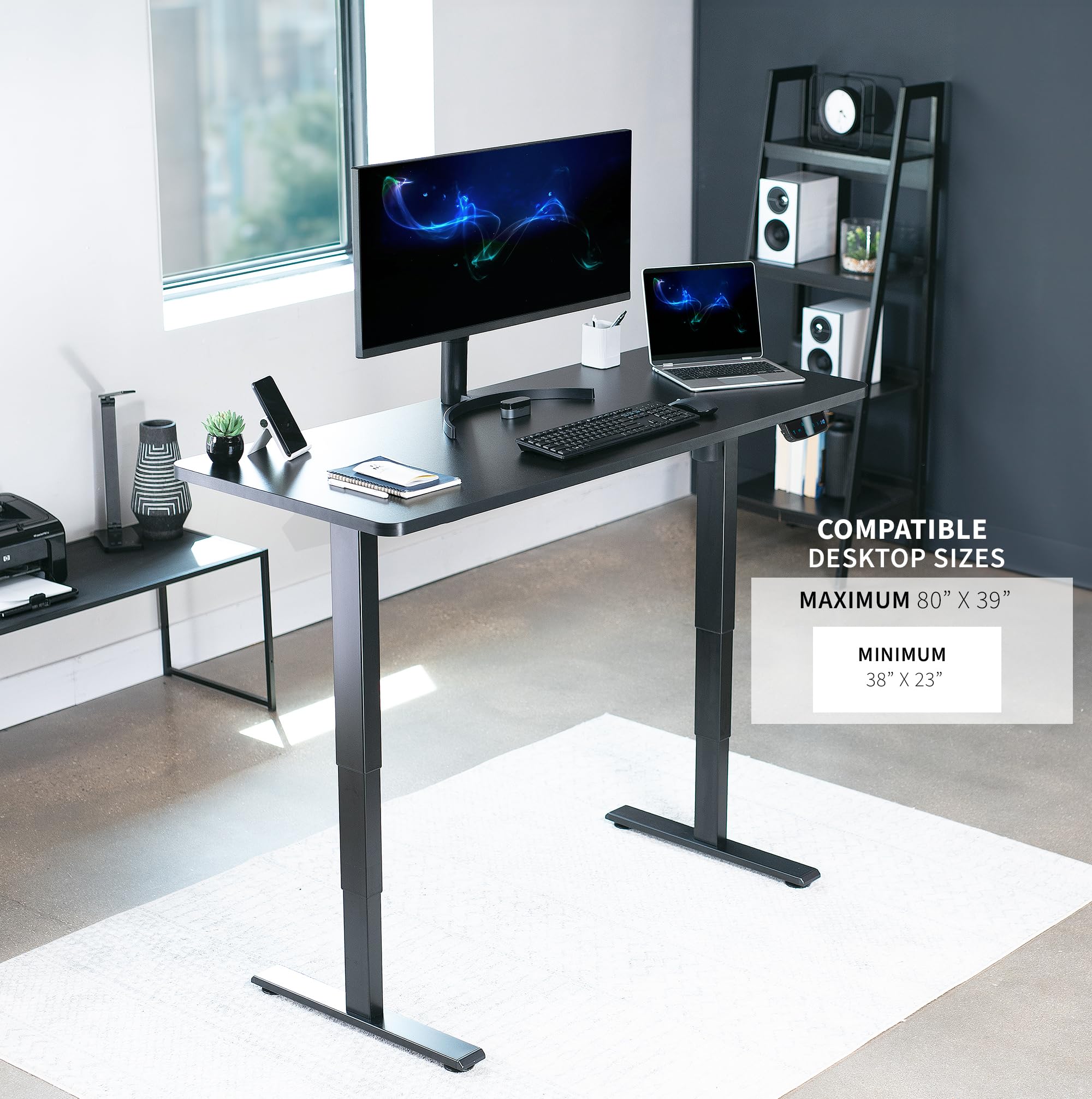 Foto 5 | Estación De Trabajo Eléctrica Con Estructura De Escritorio Vertical Vivo Desk-v102e - Venta Internacional.