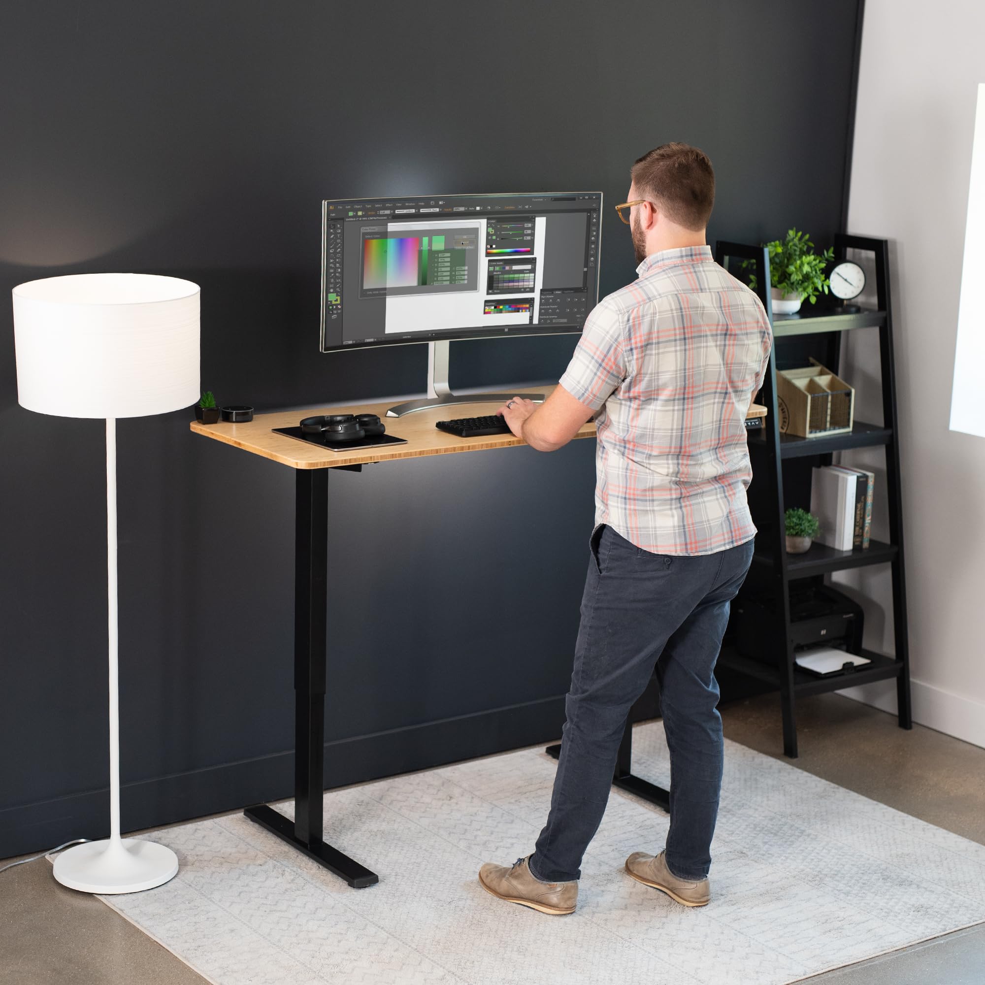 Foto 8 pulgar | Escritorio De Pie Vivo Electric Real Bamboo 152 X 61 Cm Desk-kit-1b - Venta Internacional.