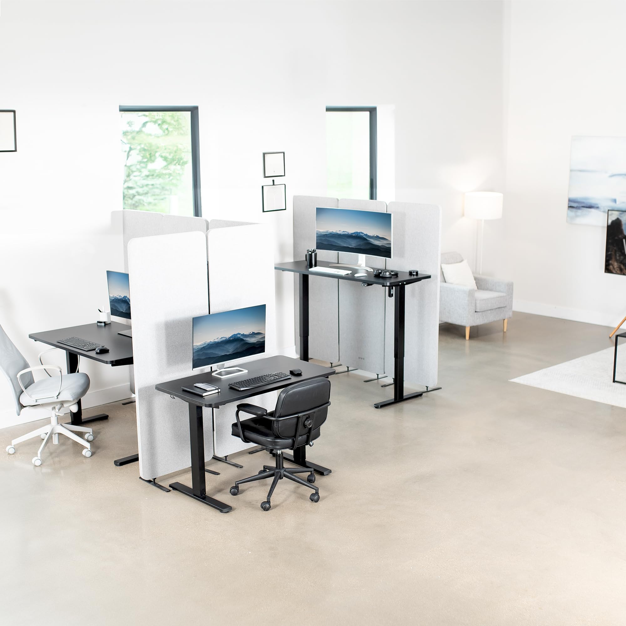 Foto 7 | Estación De Trabajo Eléctrica Con Estructura De Escritorio Vertical Vivo Desk-v100eb - Venta Internacional.