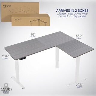 Foto 6 | Escritorio De Pie Vivo Desk-e3ctwg De Esquina Eléctrico En Forma De L - Venta Internacional.