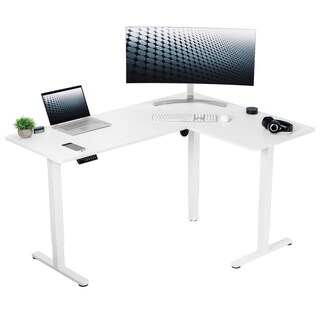 Foto 1 | Escritorio De Pie Vivo Desk-e3ctw-47 Eléctrico En Forma De L Blanco - Venta Internacional.