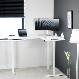 Foto 2 | Escritorio De Pie Vivo Desk-e3ctw-47 Eléctrico En Forma De L Blanco - Venta Internacional.