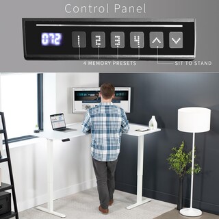 Foto 5 | Escritorio De Pie Vivo Desk-e3ctw-47 Eléctrico En Forma De L Blanco - Venta Internacional.