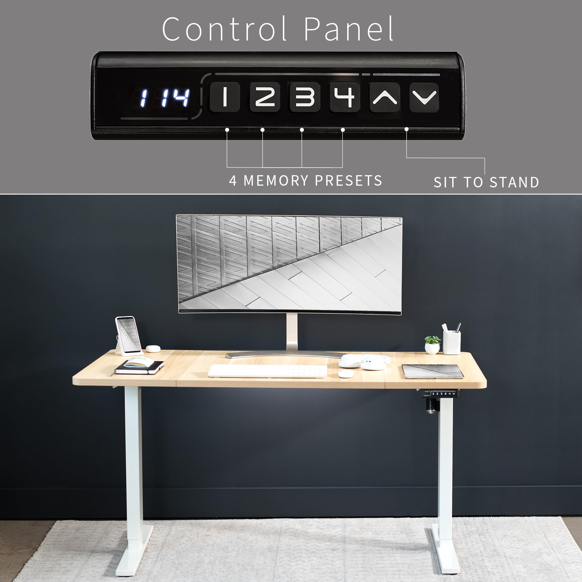 Foto 7 pulgar | Lámpara De Control De Memoria Vivo Electric De 152 X 76 Cm Para Escritorio De Pie - Venta Internacional.