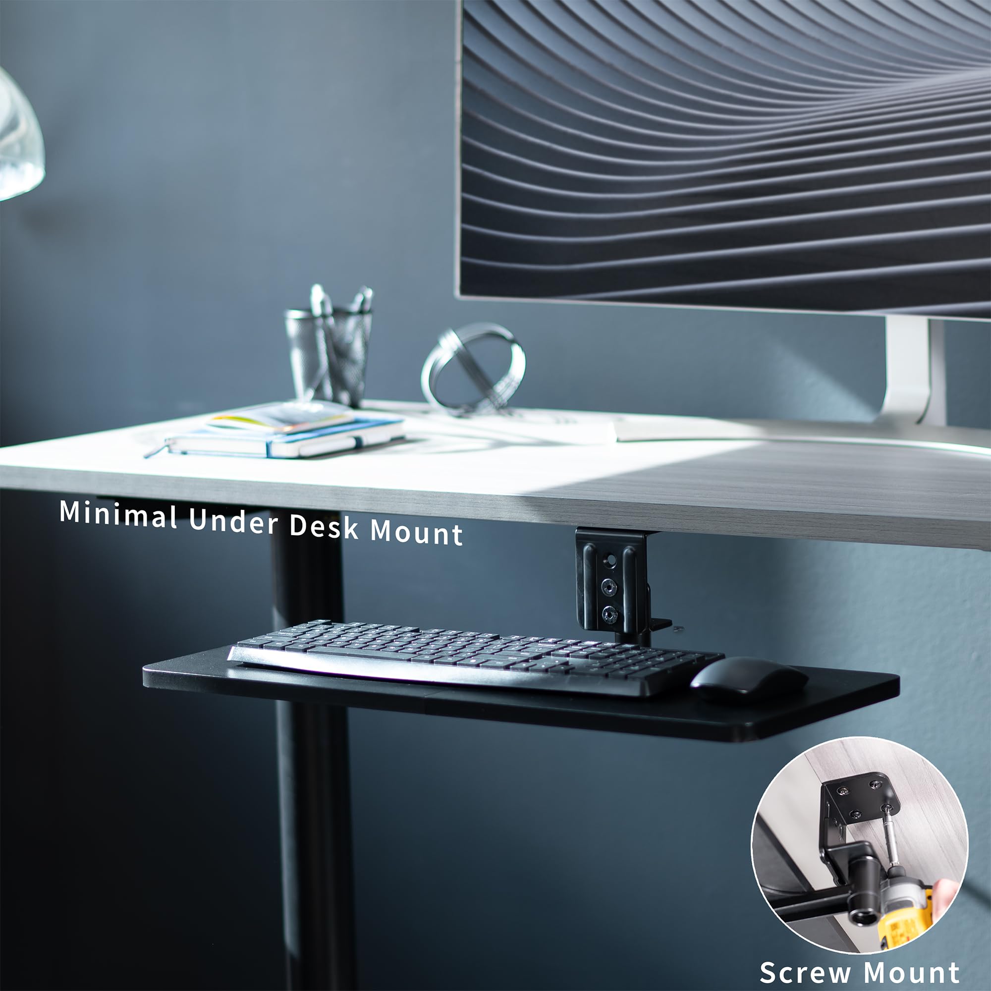 Foto 4 pulgar | Bandeja Para Teclado Vivo Mount-kb01b Giratoria 63 X 25 Cm Negra - Venta Internacional.
