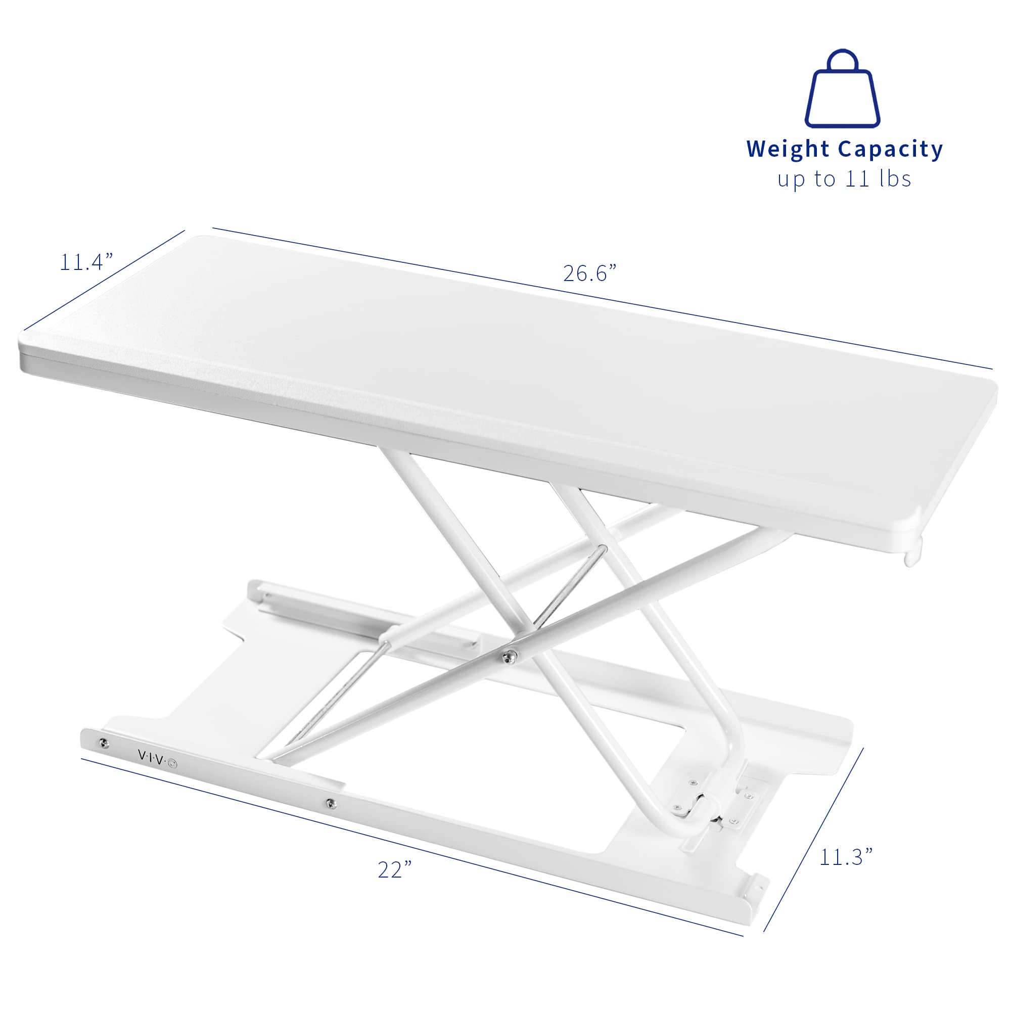 Foto 3 pulgar | Elevador De Teclado Vivo Desk-v000pw, Con Forma De Tijera, 27 Pulgadas, Color Blanco - Venta Internacional.