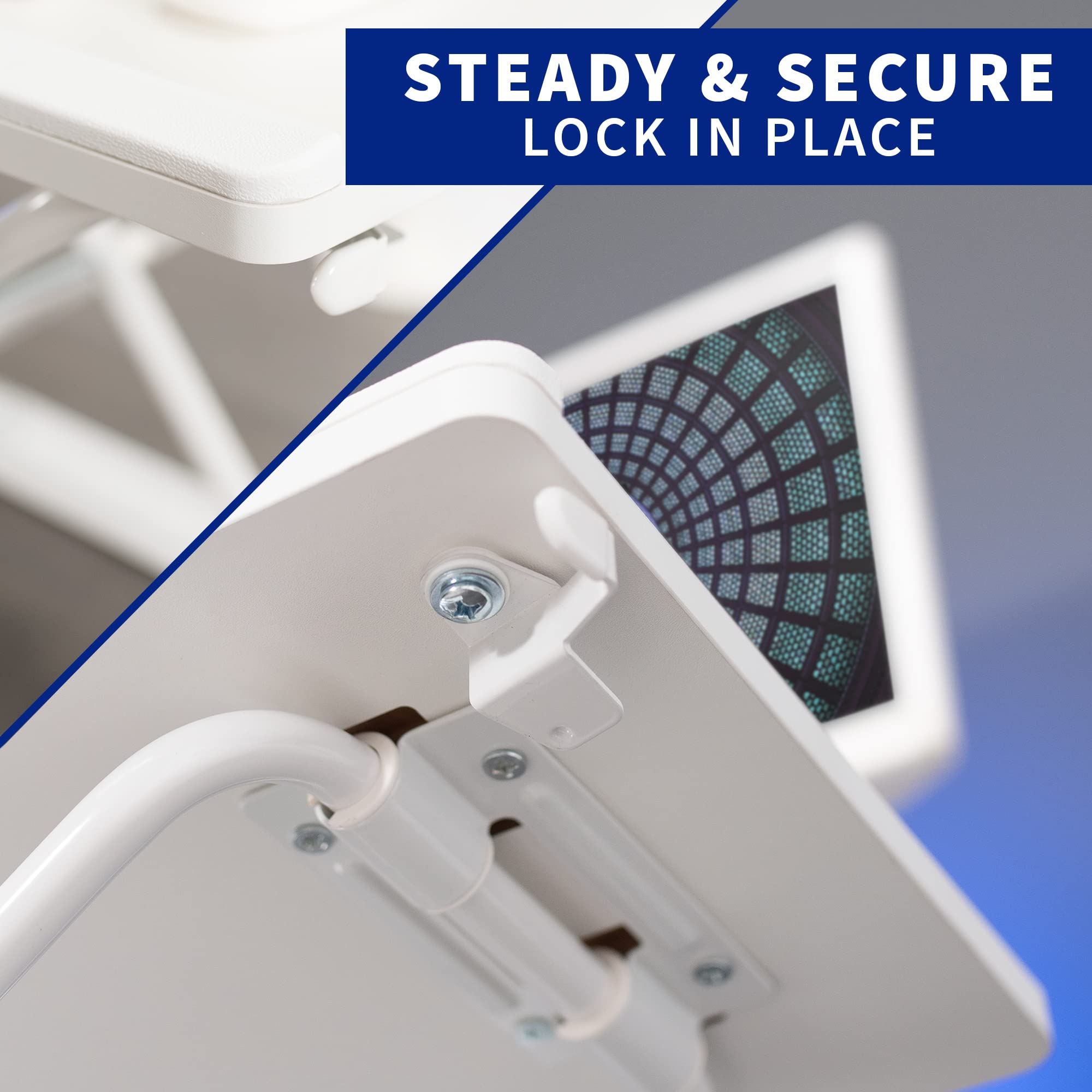Foto 7 | Elevador De Teclado Vivo Desk-v000pw, Con Forma De Tijera, 27 Pulgadas, Color Blanco - Venta Internacional.