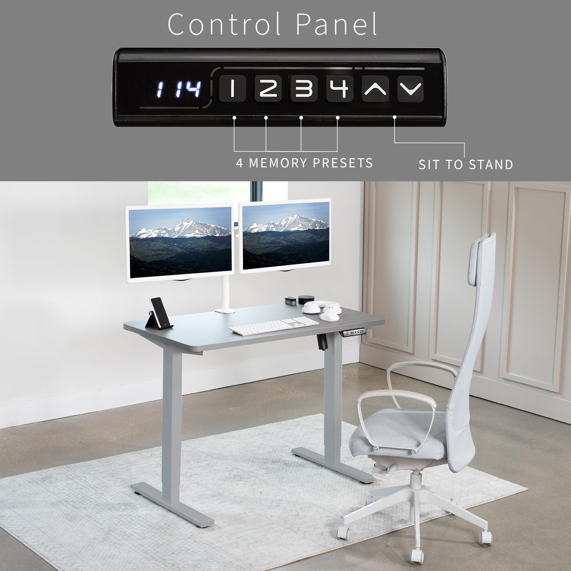Foto 7 pulgar | Escritorio De Pie Vivo Electric 109 X 61 Cm Memory Height Dark G - Venta Internacional.