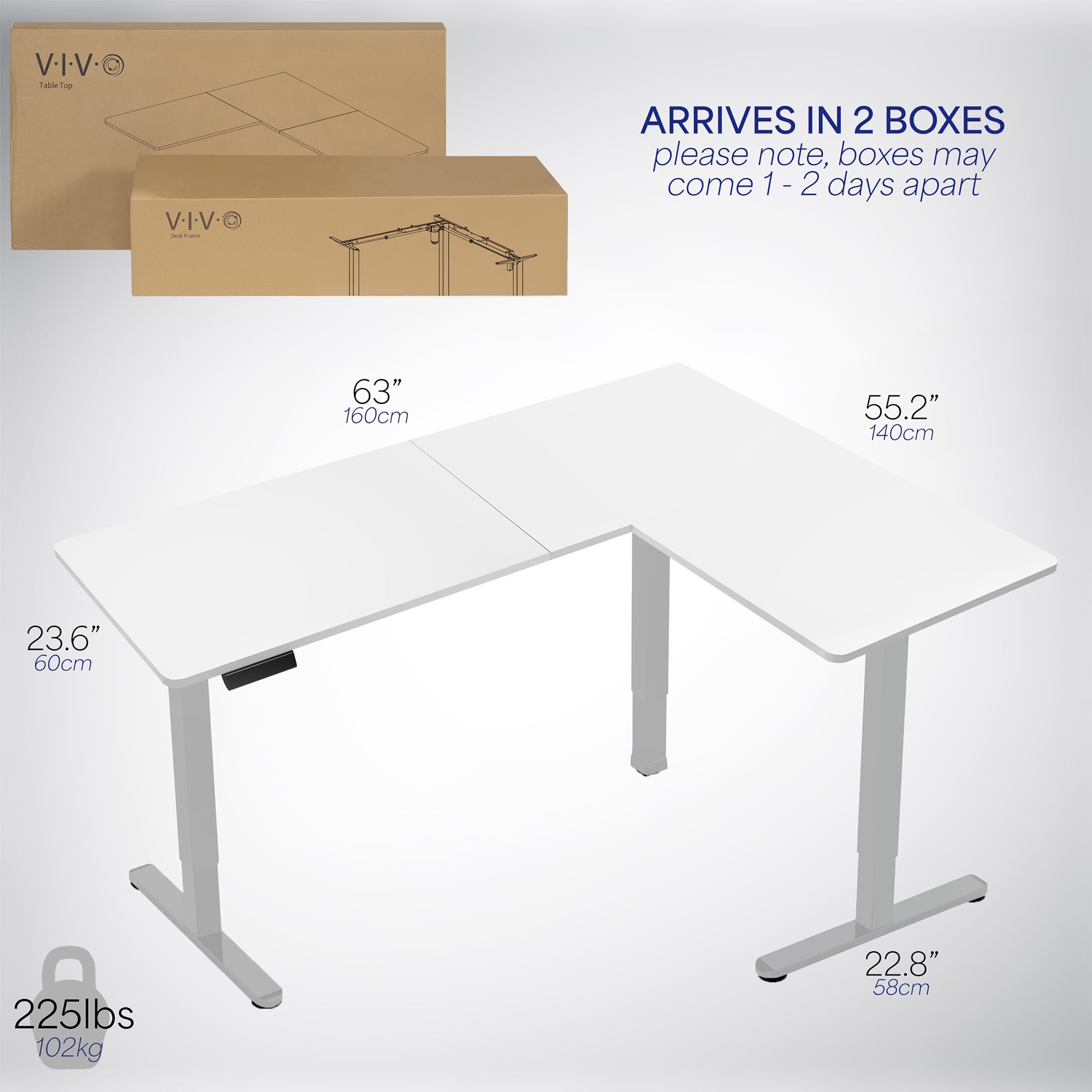Foto 6 | Escritorio De Pie Vivo Desk-e3ctgw De Esquina Eléctrico En Forma De L - Venta Internacional.