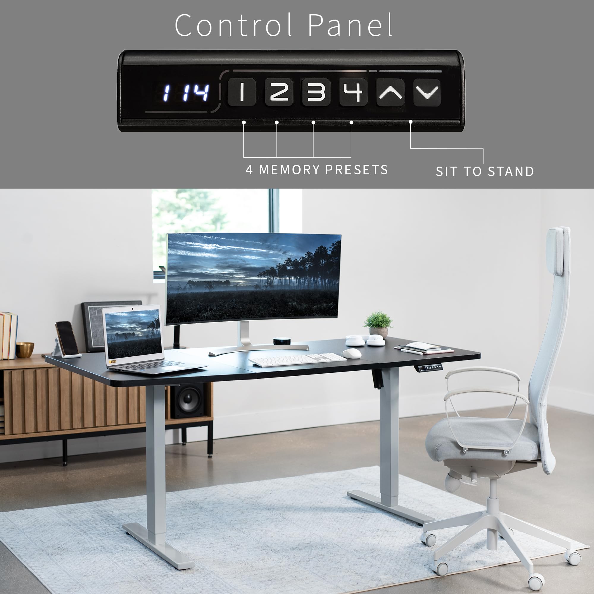 Foto 7 pulgar | Escritorio De Pie Vivo Desk-kit-1g7b Electric Memory 71x76-123 Cm - Venta Internacional.