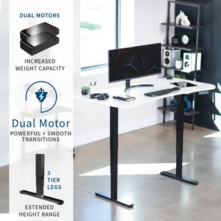 Foto 2 | Escritorio De Pie Vivo Desk-kit-2b1w Eléctrico Con Doble Motor 160x80c - Venta Internacional.