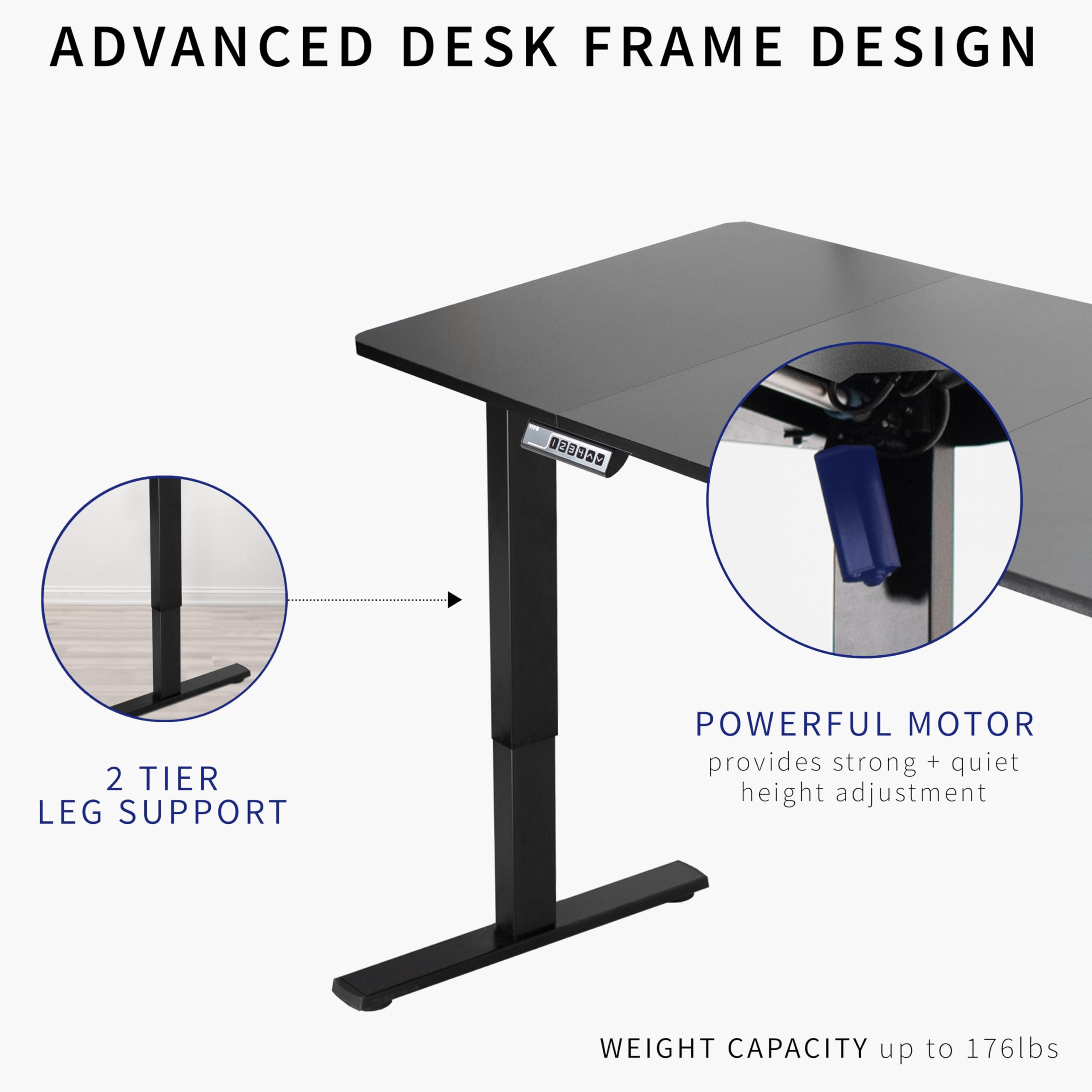 Foto 4 pulgar | Escritorio De Pie Vivo Electric Desk-kit-1g6w-30 Blanco/gris 150x - Venta Internacional.