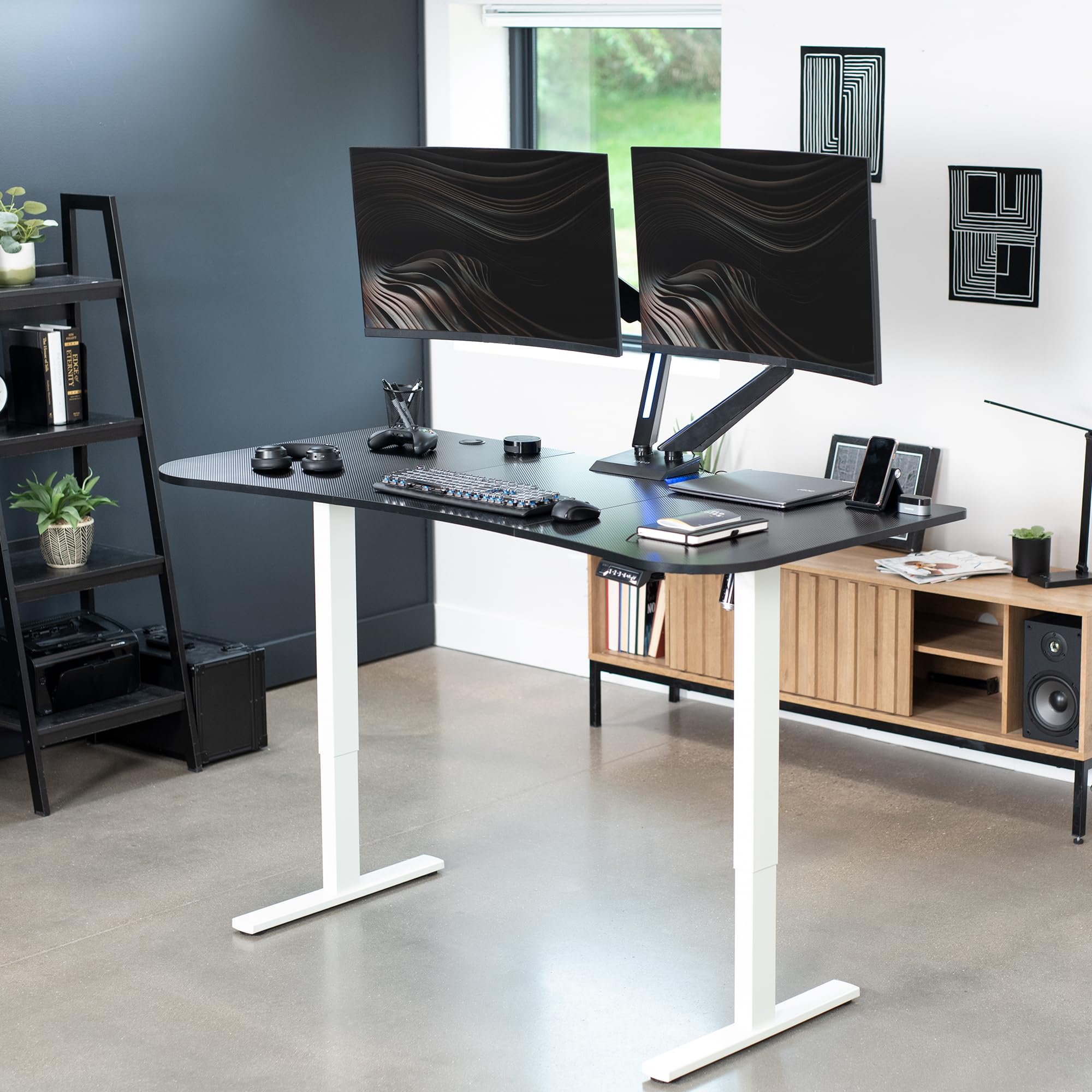Foto 3 pulgar | Escritorio De Pie Vivo Desk-kit-1w1r Eléctrico 160 X 80 Cm Negro/blanco - Venta Internacional.