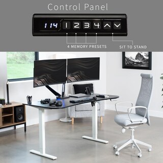 Foto 6 | Escritorio De Pie Vivo Desk-kit-1w1r Eléctrico 160 X 80 Cm Negro/blanco - Venta Internacional.