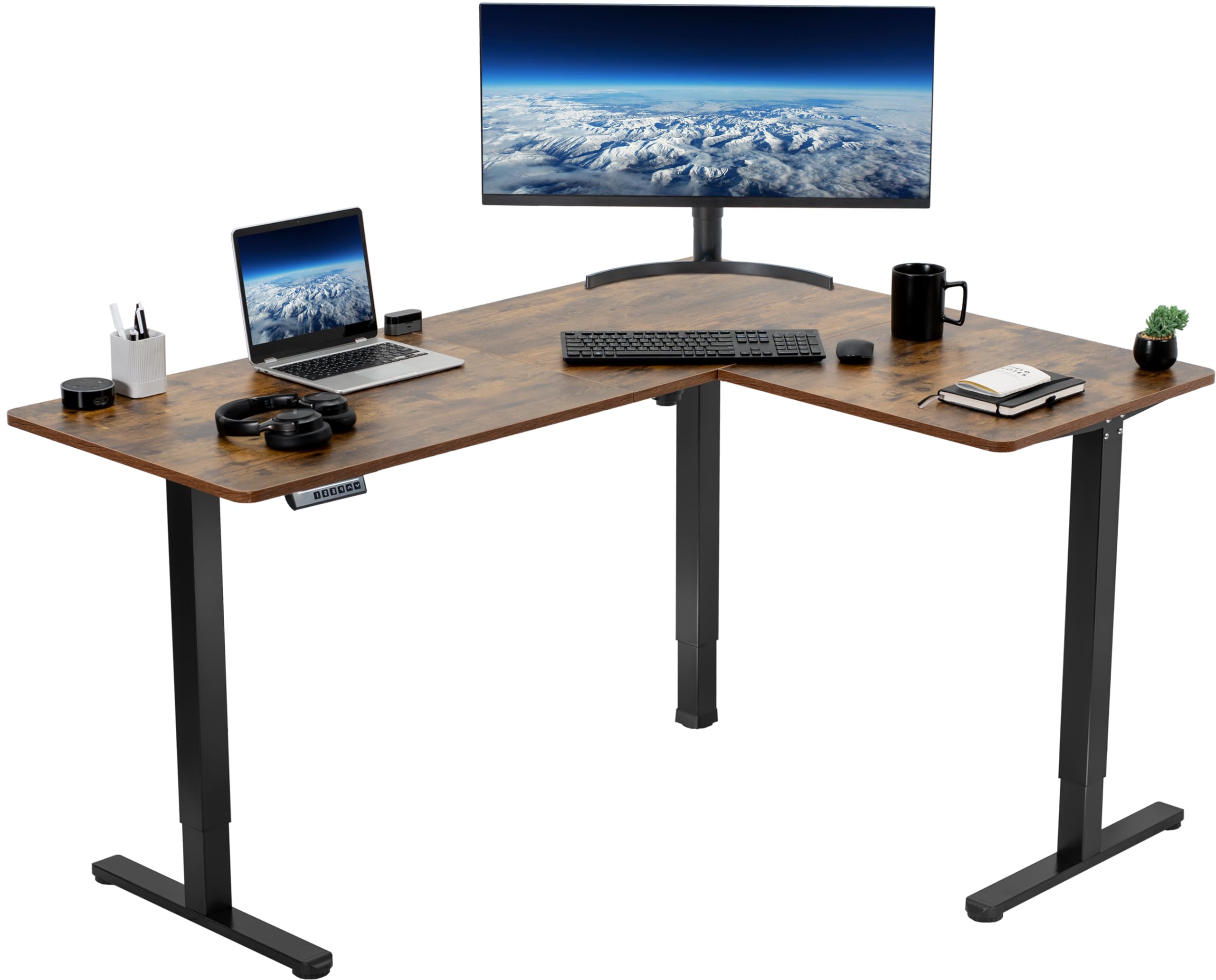 Foto 1 | Escritorio De Pie Vivo Desk-e3ctn-47 Eléctrico En Forma De L 160x120 Cm - Venta Internacional.