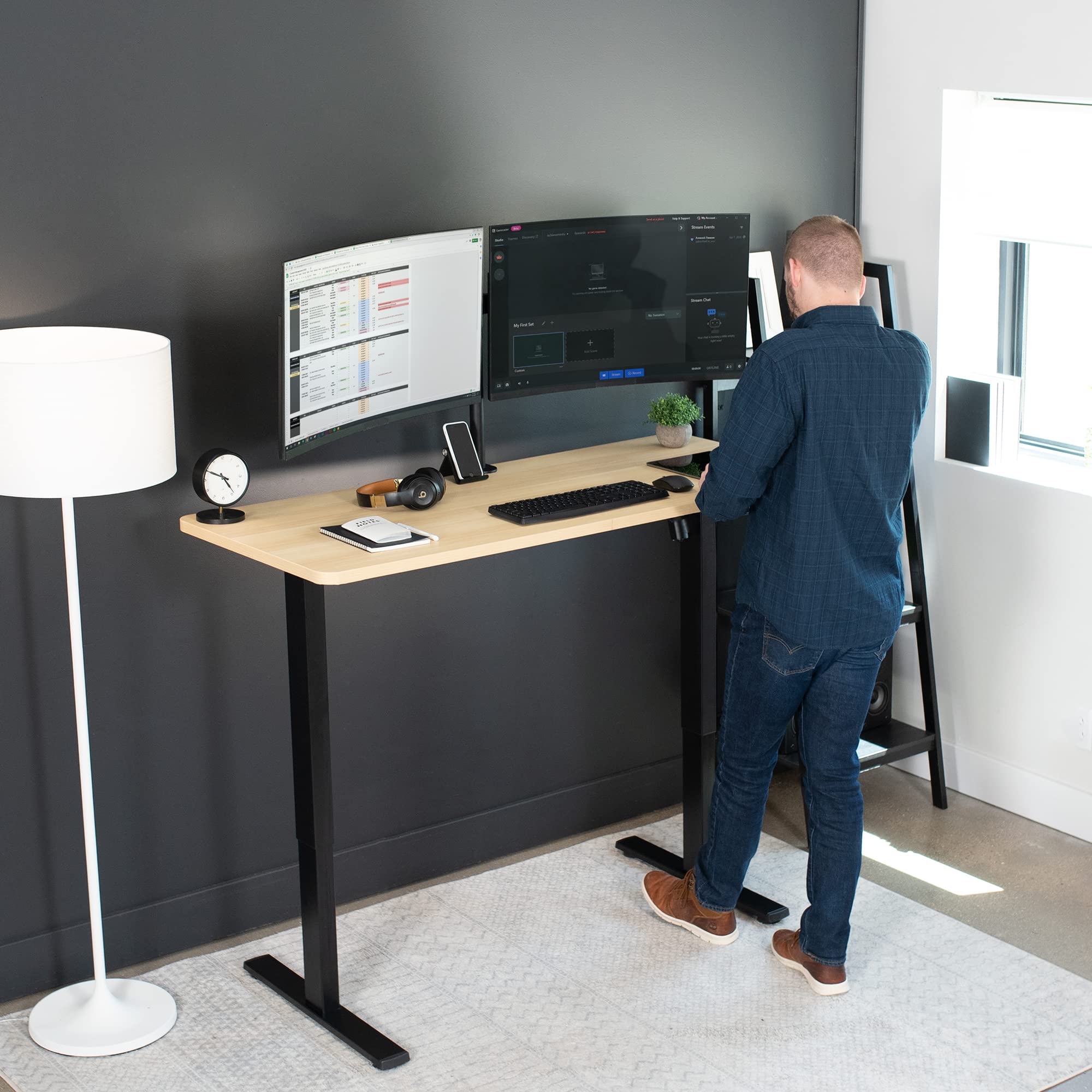 Foto 7 | Escritorio De Pie Vivo Desk-kit-1b6c Electric Memory 150x60 Cm - Venta Internacional.