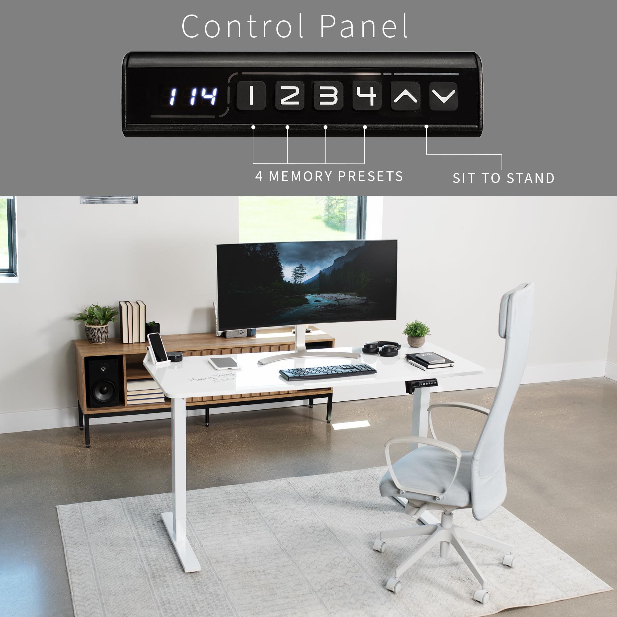 Foto 6 | Escritorio De Pie Vivo Desk-kit-1w6we De Borrado Eléctrico En Seco 152x61c - Venta Internacional.