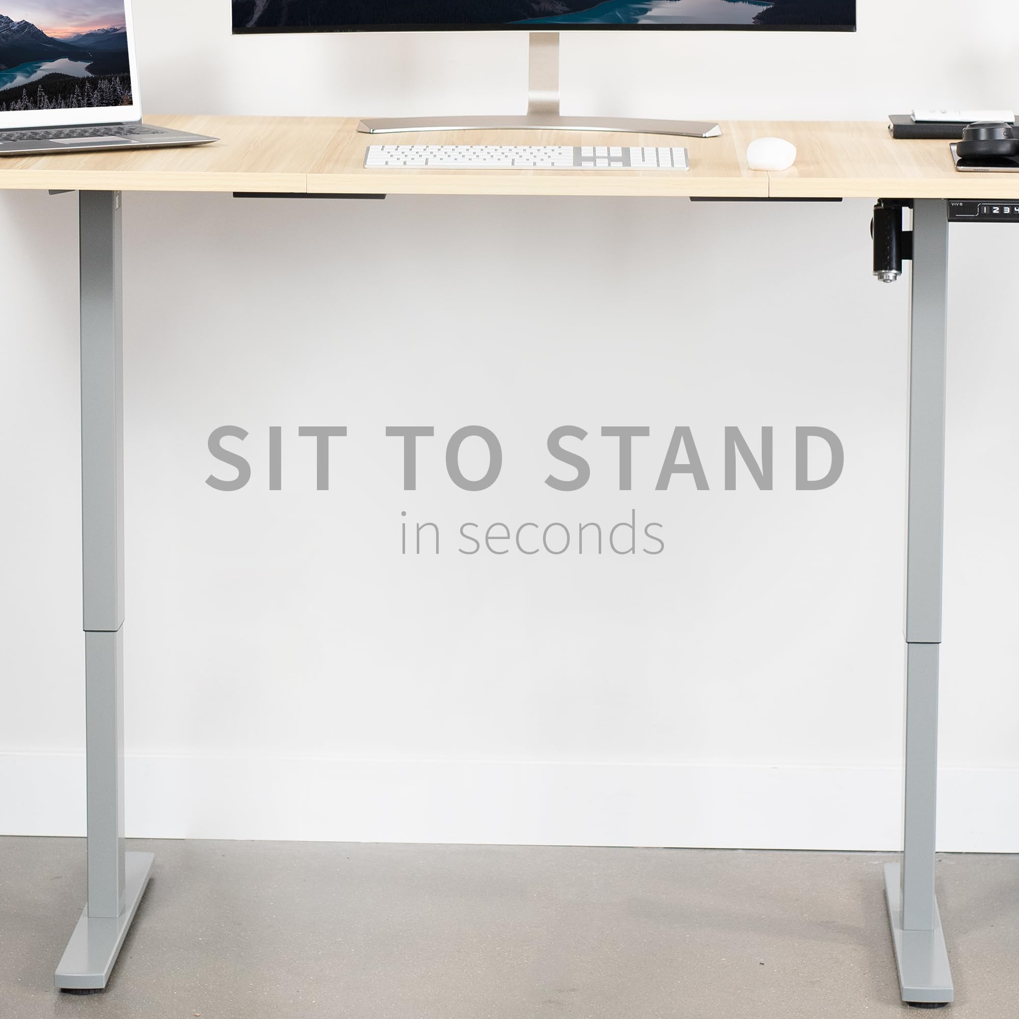 Foto 6 | Estación De Trabajo Eléctrica Con Estructura De Escritorio Vertical Vivo Desk-v100egy - Venta Internacional.
