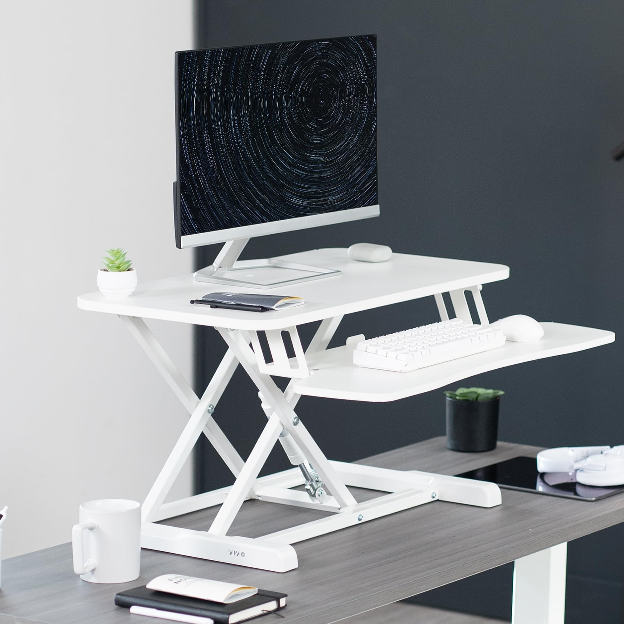 Foto 2 | Convertidor De Escritorio Vivo Serie K Desk-v028kw 71-43 Cm Blanco - Venta Internacional.