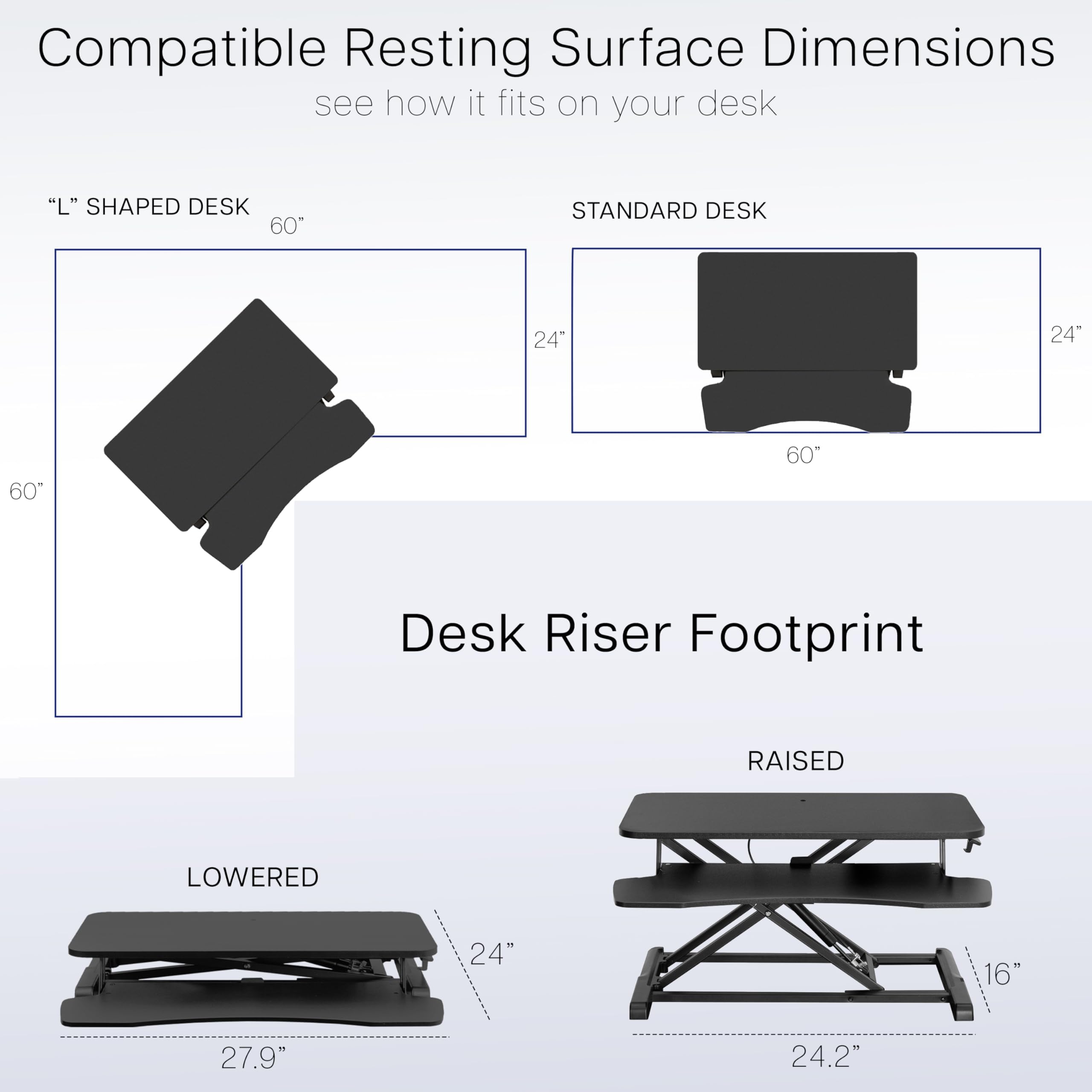 Foto 6 | Convertidor De Escritorio Vivo Serie K Desk-v028kw 71-43 Cm Blanco - Venta Internacional.