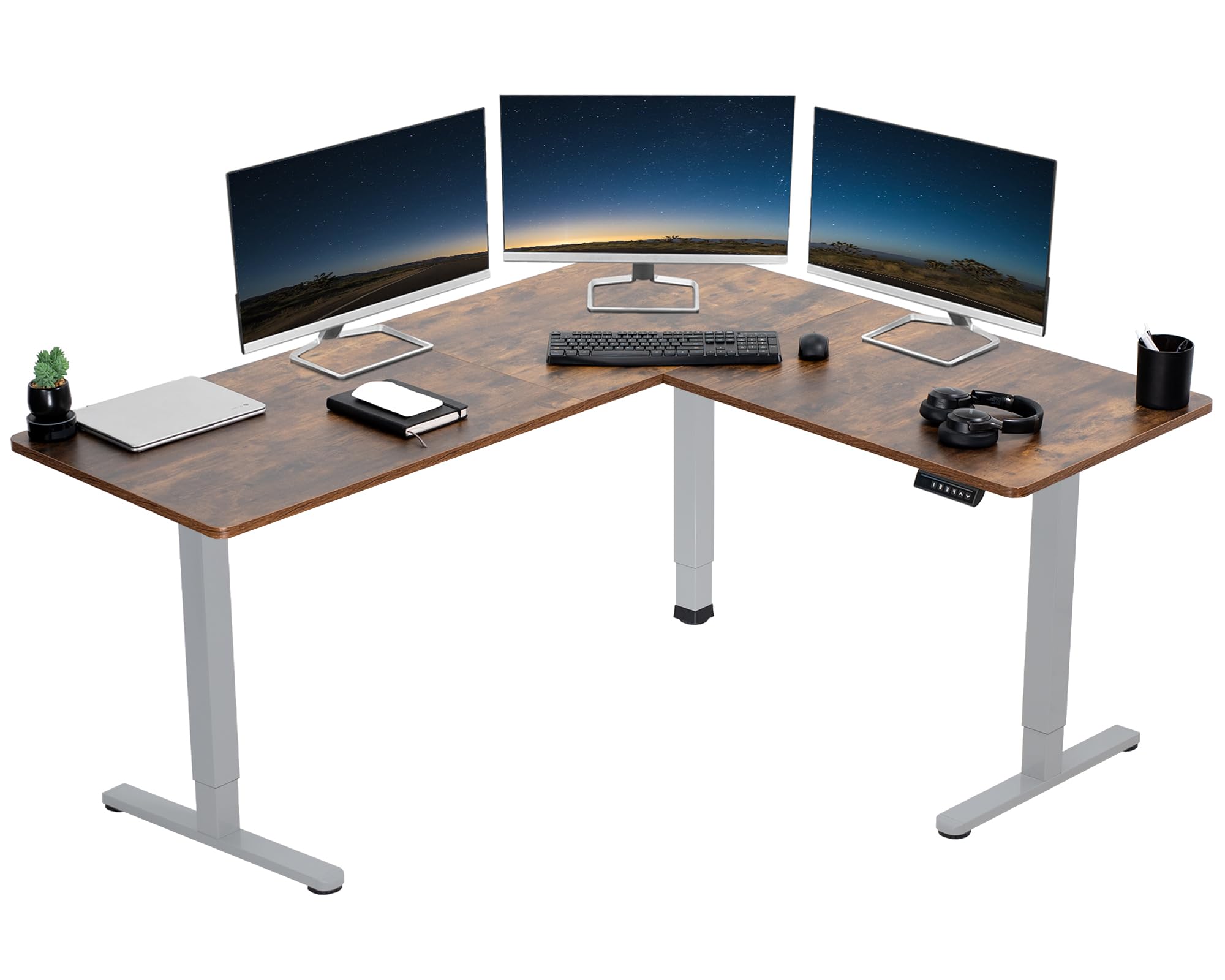 Foto 1 | Escritorio De Pie Vivo Desk-e3ctgn De Esquina Eléctrico En Forma De L - Venta Internacional.