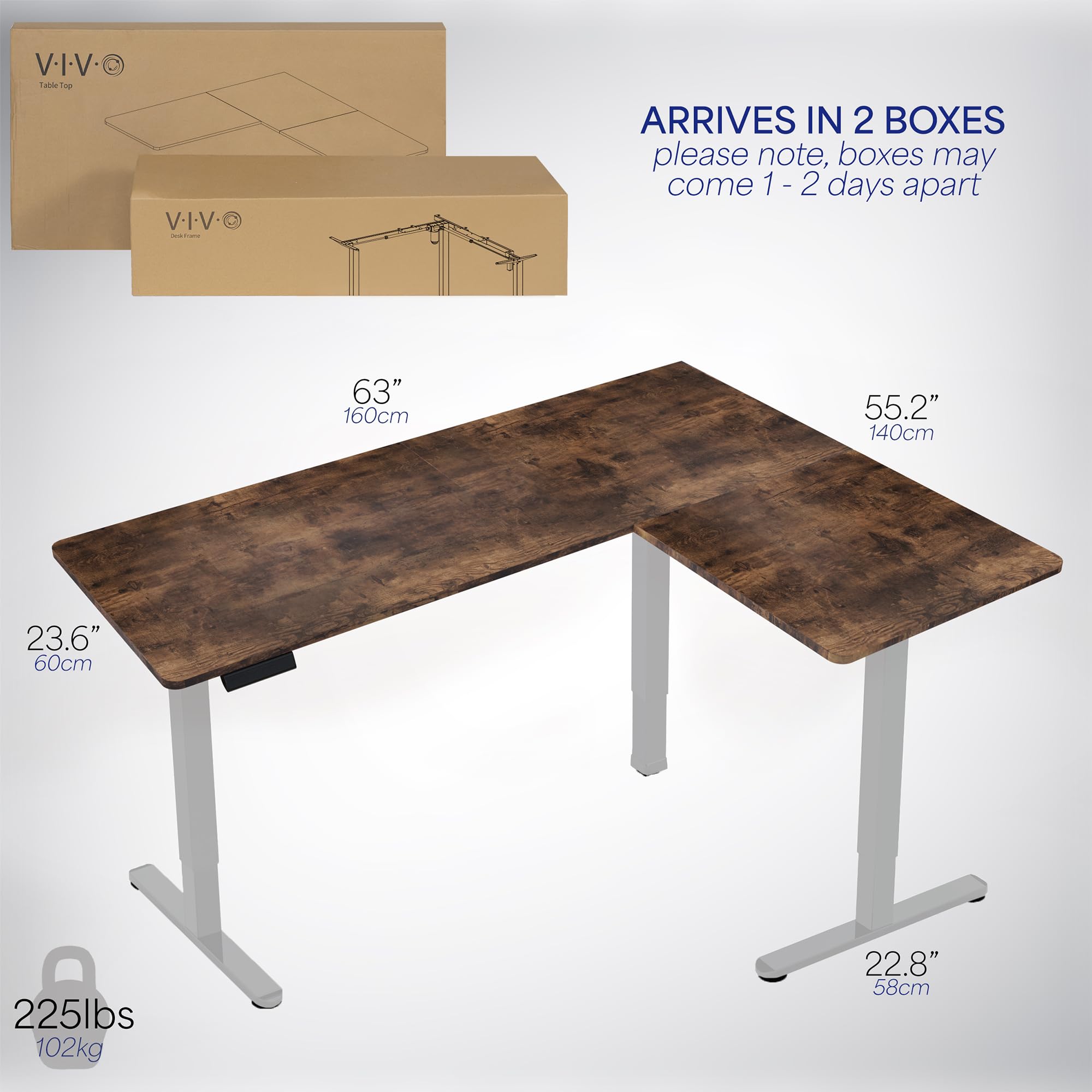 Foto 6 | Escritorio De Pie Vivo Desk-e3ctgn De Esquina Eléctrico En Forma De L - Venta Internacional.