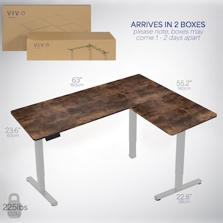 Foto 6 | Escritorio De Pie Vivo Desk-e3ctgn De Esquina Eléctrico En Forma De L - Venta Internacional.