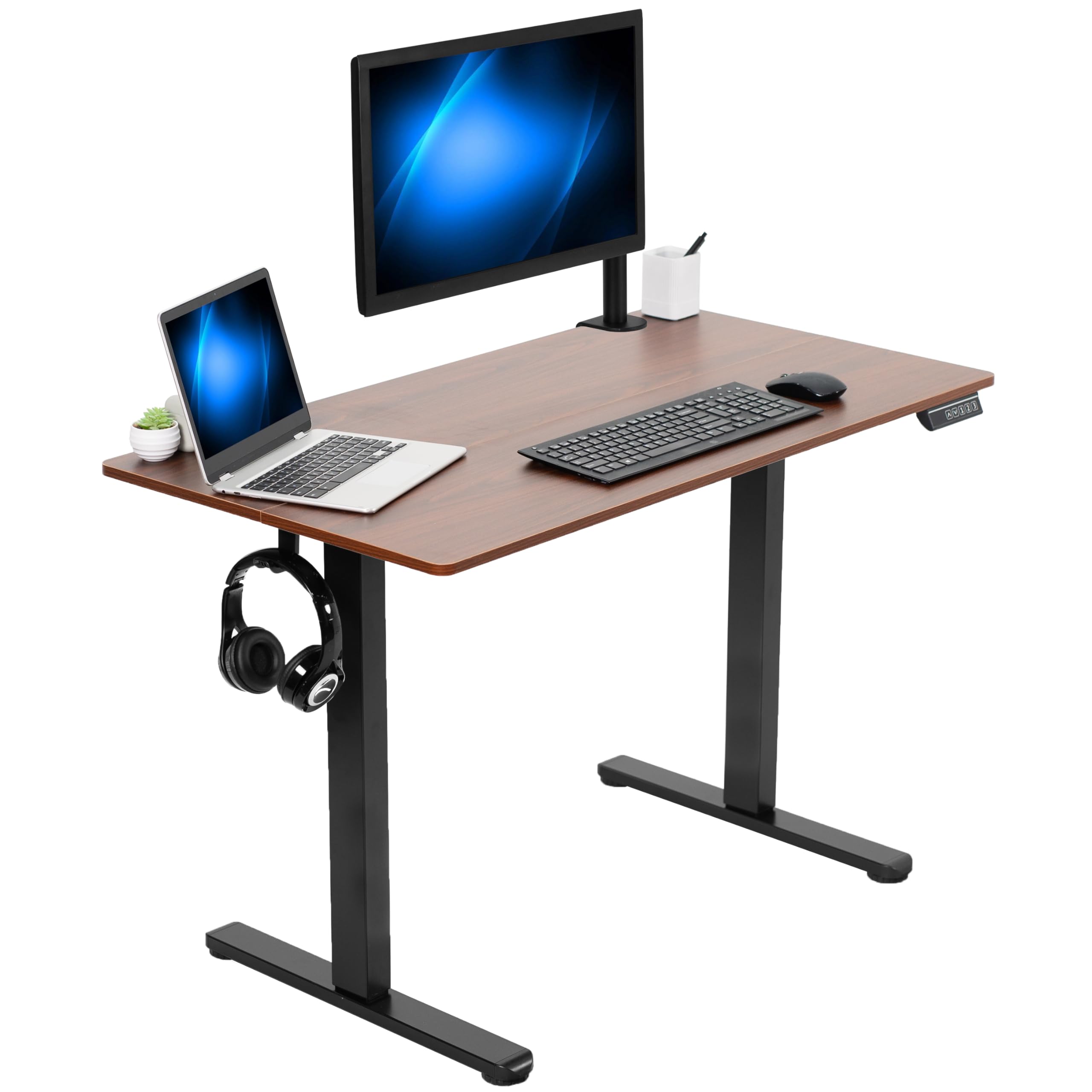 Foto 2 pulgar | Escritorio De Pie Vivo Desk-e144d Electric Memory Wood Dark Wood - Venta Internacional.