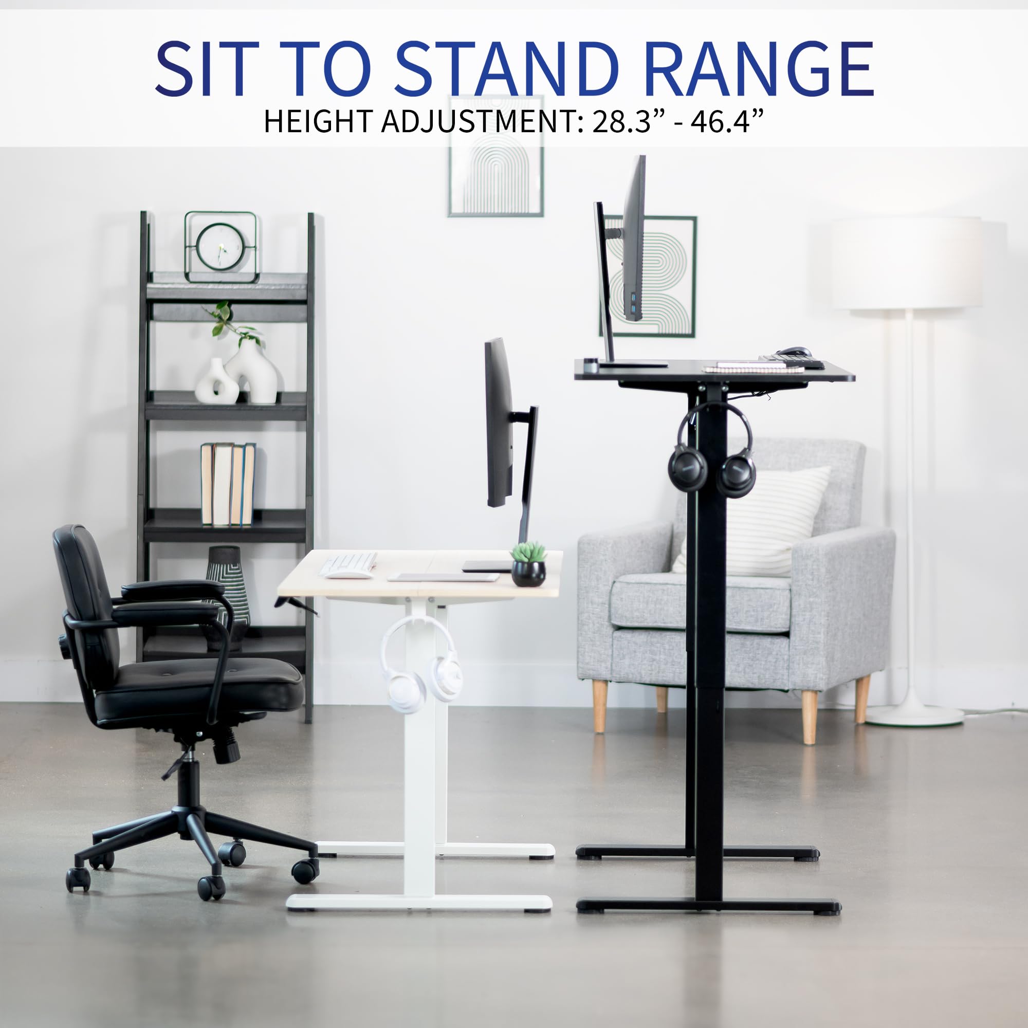 Foto 5 pulgar | Escritorio De Pie Vivo Desk-e144d Electric Memory Wood Dark Wood - Venta Internacional.