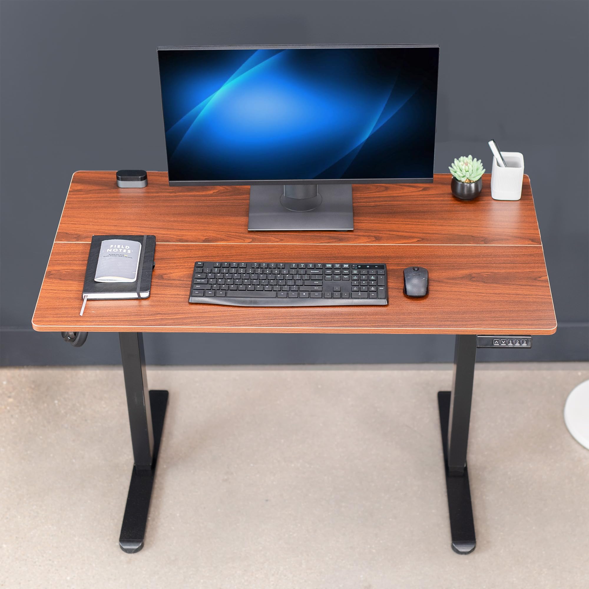Foto 8 pulgar | Escritorio De Pie Vivo Desk-e144d Electric Memory Wood Dark Wood - Venta Internacional.
