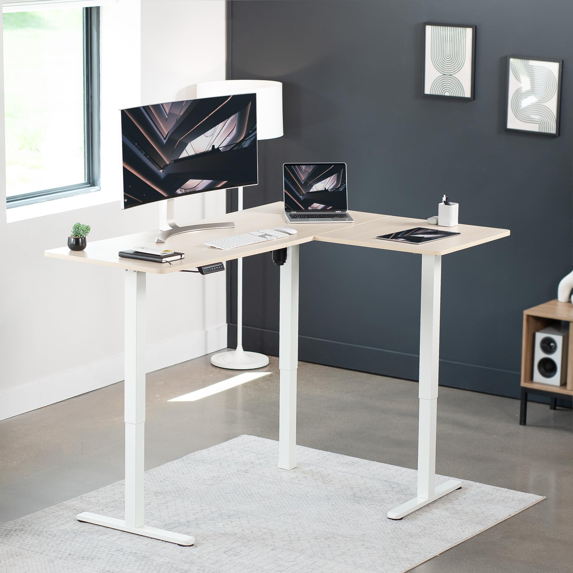 Foto 3 pulgar | Escritorio De Pie Vivo Desk-e3ctwc-47 Eléctrico En Forma De L 160x120c - Venta Internacional.