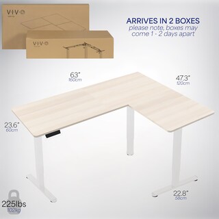 Foto 6 | Escritorio De Pie Vivo Desk-e3ctwc-47 Eléctrico En Forma De L 160x120c - Venta Internacional.