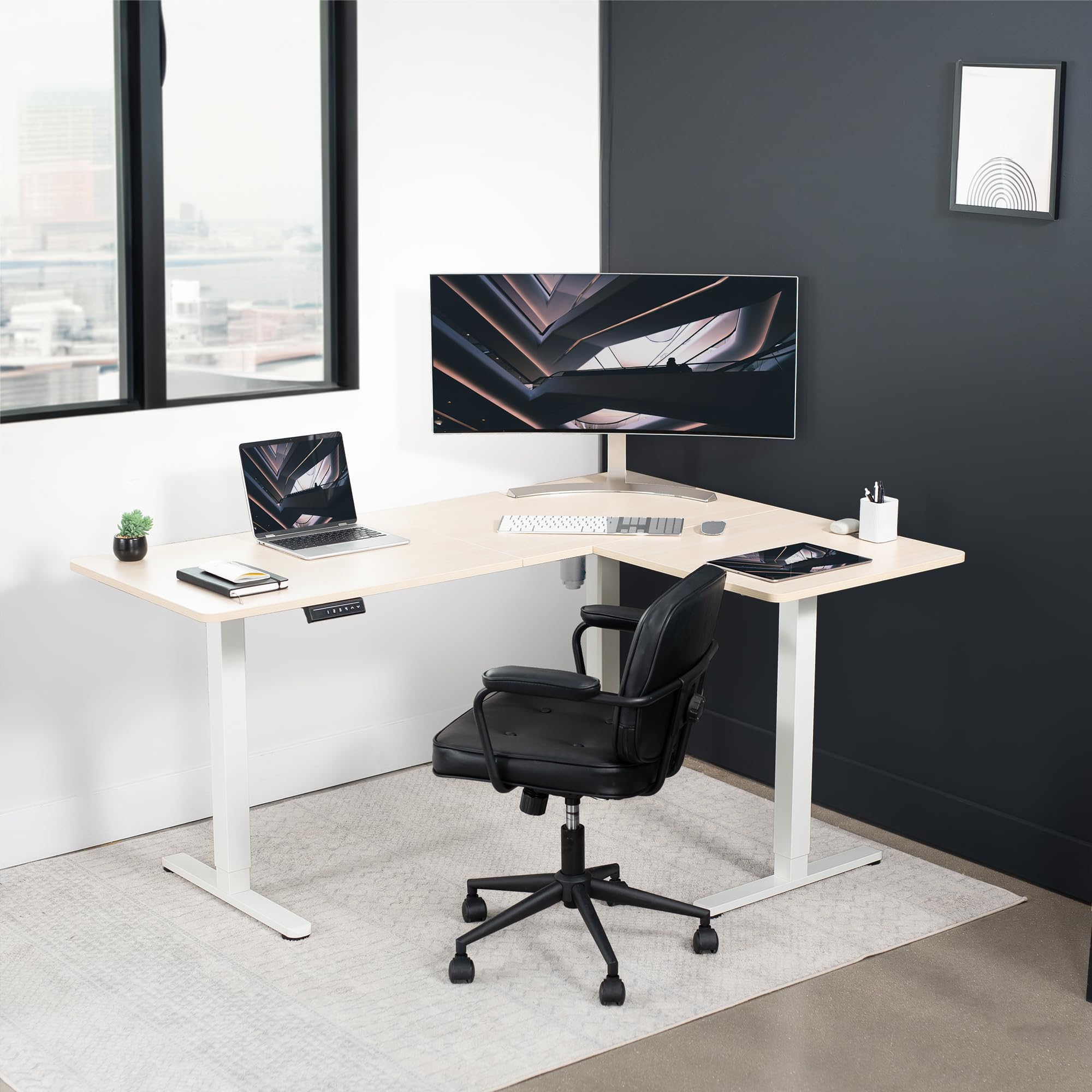 Foto 7 | Escritorio De Pie Vivo Desk-e3ctwc-47 Eléctrico En Forma De L 160x120c - Venta Internacional.