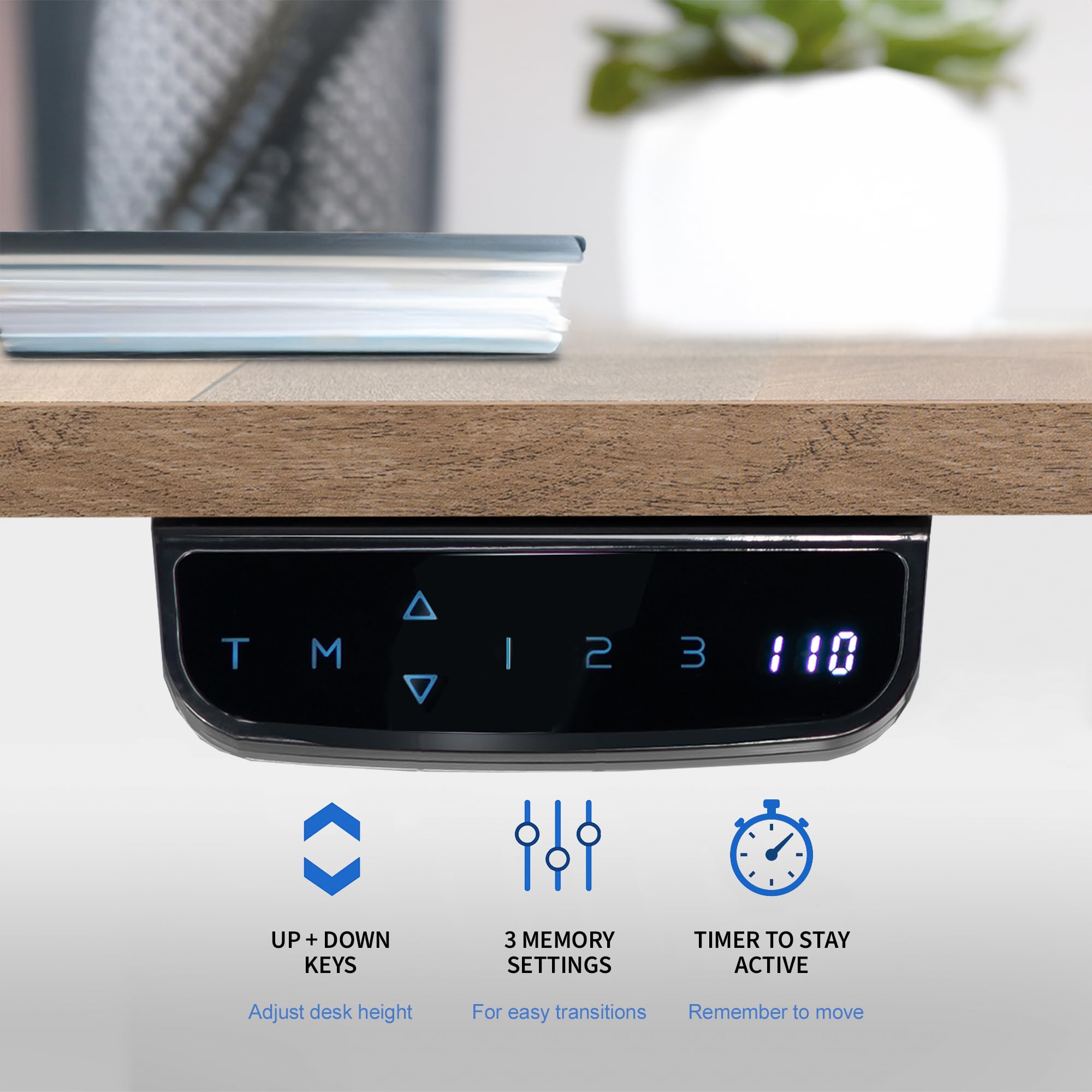 Foto 7 | Escritorio De Pie Vivo 160 X 80 Cm Electric Memory White - Venta Internacional.
