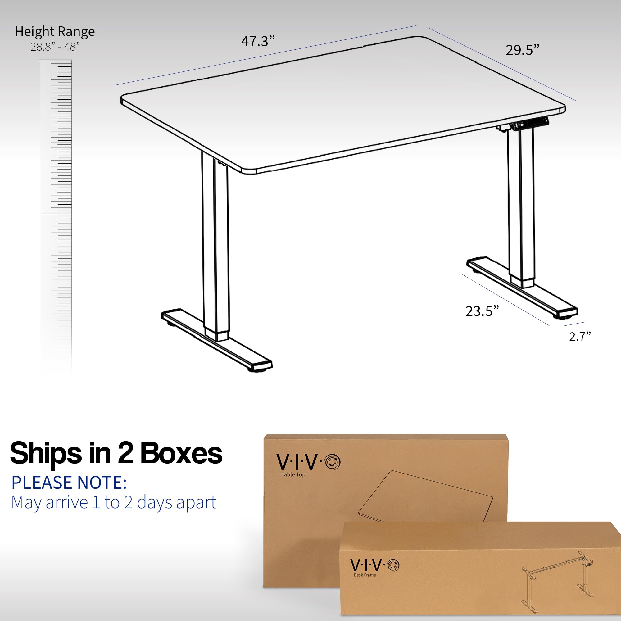 Foto 6 pulgar | Escritorio De Pie Vivo Desk-kit-1g5d Electric Memory Dark Walnut - Venta Internacional.