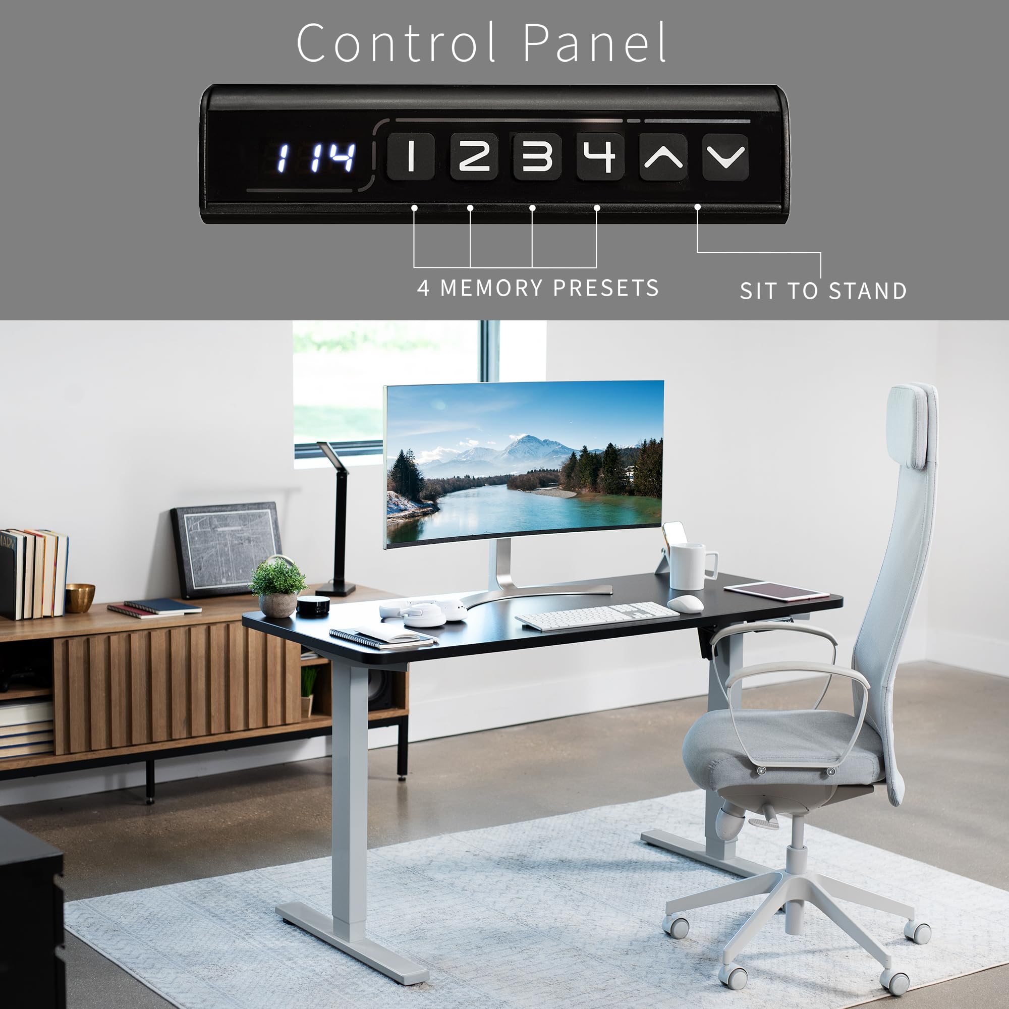 Foto 7 pulgar | Escritorio De Pie Vivo Electric Desk-kit-1g6b 152x61 Cm Negro/gris - Venta Internacional.
