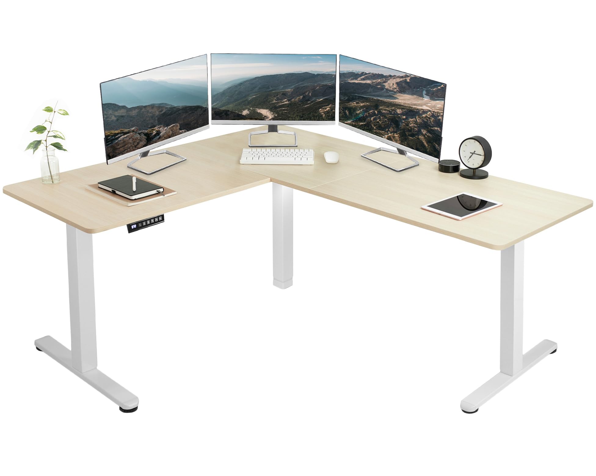 Foto 1 | Escritorio De Pie Vivo Desk-e3ctc Eléctrico En Forma De L 160x140 Cm - Venta Internacional.