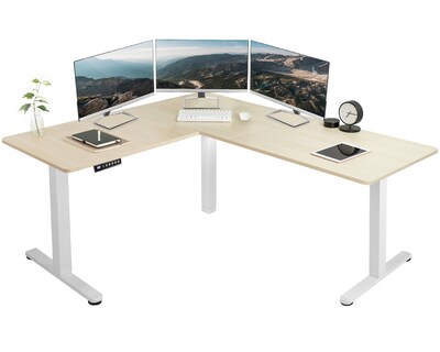 Foto 1 | Escritorio De Pie Vivo Desk-e3ctc Eléctrico En Forma De L 160x140 Cm - Venta Internacional.