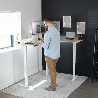 Foto 2 | Escritorio De Pie Vivo Desk-e3ctc Eléctrico En Forma De L 160x140 Cm - Venta Internacional.