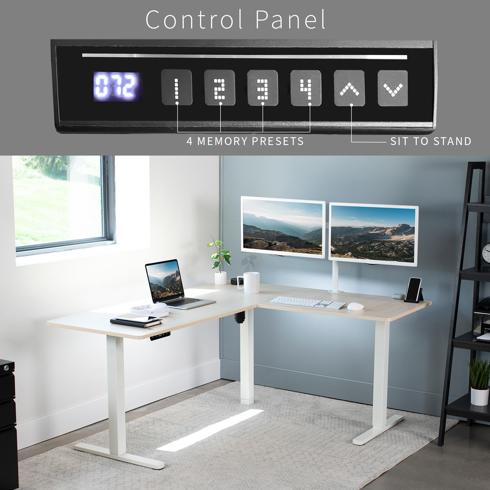 Foto 6 pulgar | Escritorio De Pie Vivo Desk-e3ctc Eléctrico En Forma De L 160x140 Cm - Venta Internacional.