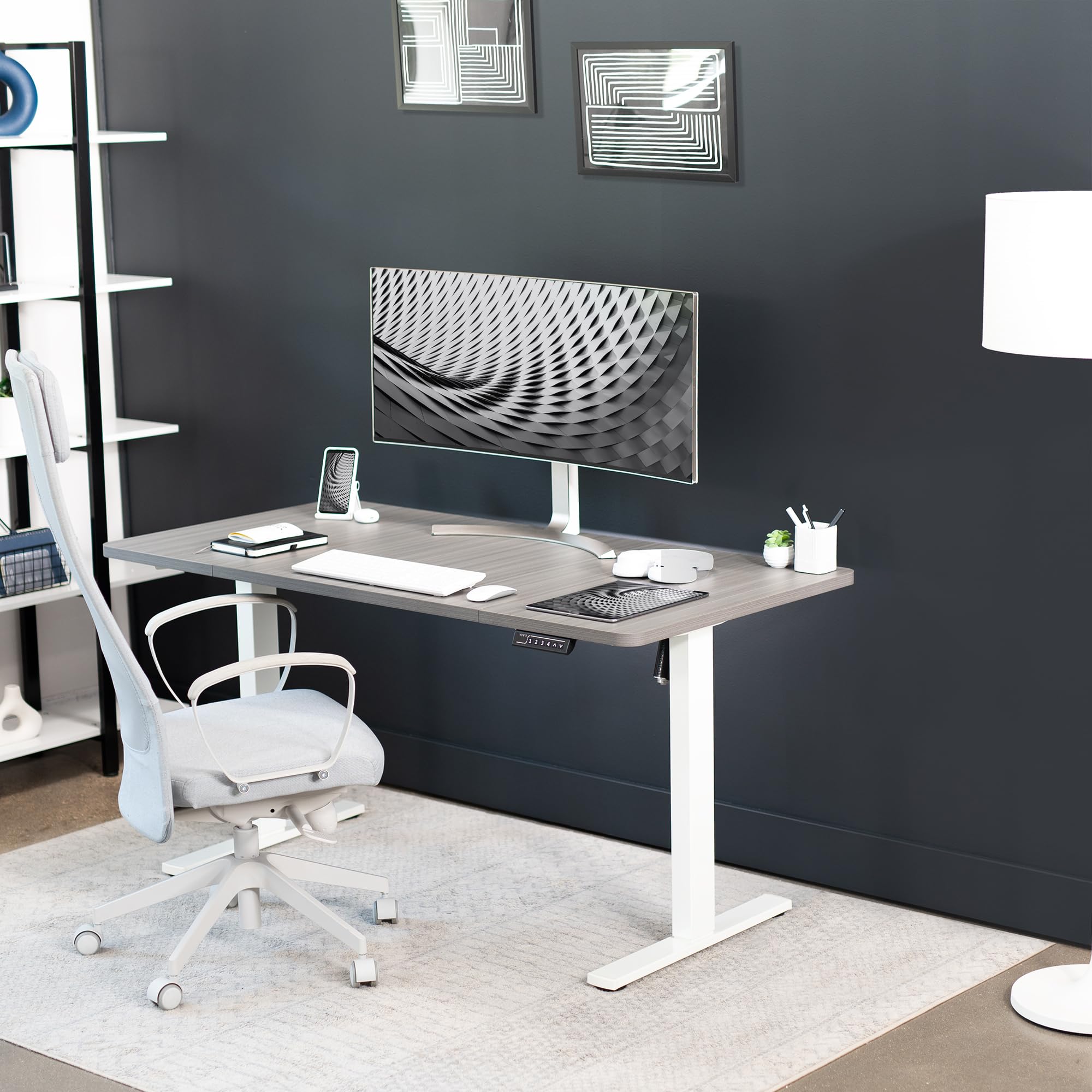 Foto 8 pulgar | Escritorio De Pie Vivo Electric Desk-kit-1w6g-30 Gris Oscuro/blanco - Venta Internacional.