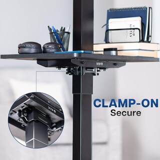 Foto 3 | Estante Para Patas Para Debajo Del Escritorio Vivo Desk-sf02lu, Ajustable, Negro - Venta Internacional.