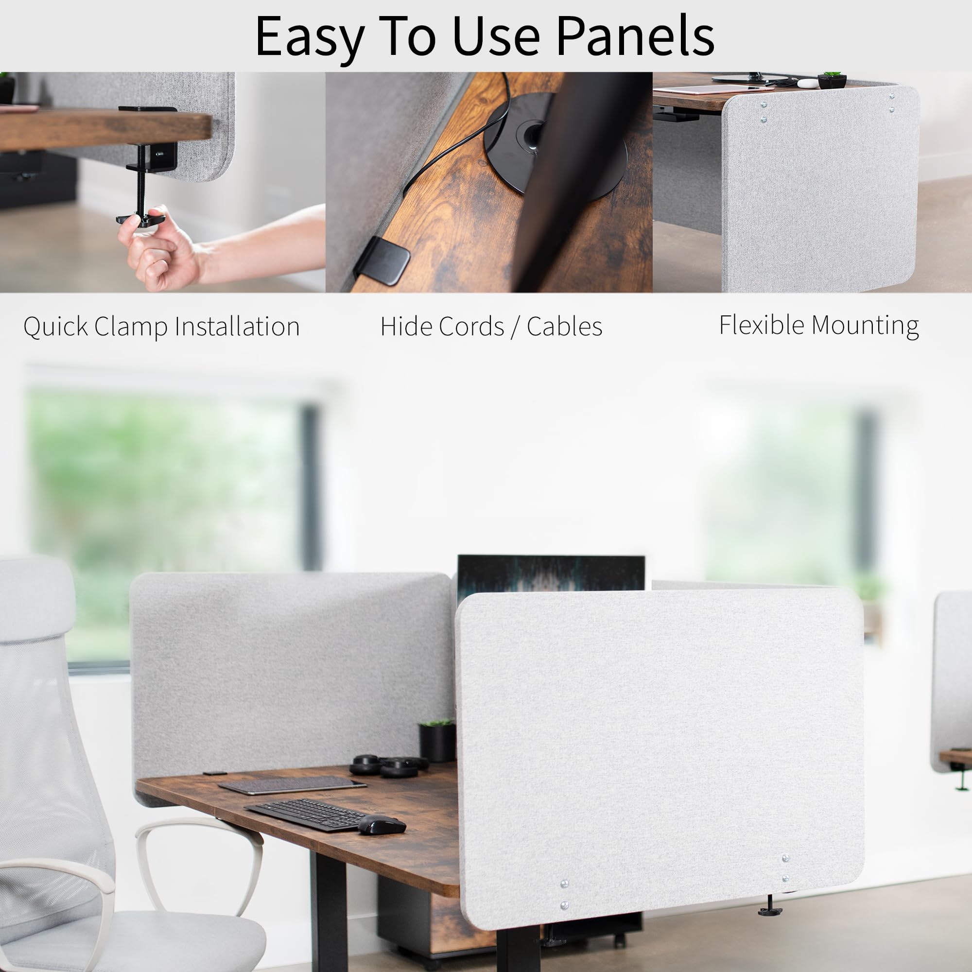 Foto 7 pulgar | Sistema De Panel De Privacidad Vivo Pp-2-v072g 180x60cm Gris X2 - Venta Internacional.